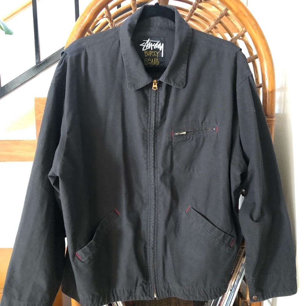 Vintage Large Black Stussy Jacket